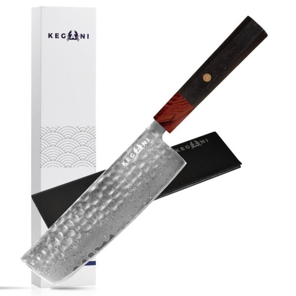 67-Layer Damascus Chef Knife – VG-10 Core, Rosewood Handle & Samurai Edge | Hand-Hammered Precision - Image 2