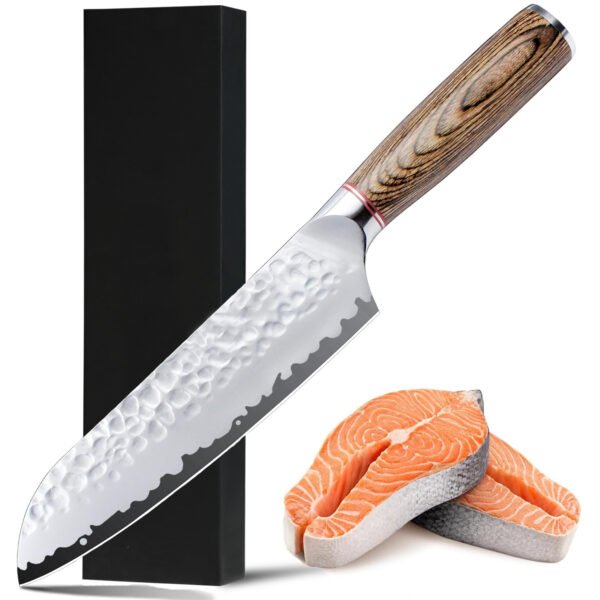 Samurai Edge Trio: Chef, Boning & Santoku Knives – 5Cr15MoV Steel, Gift-Ready Set | Hand-Forged Sharpness - Image 9