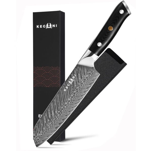 73-Layer Damascus Steel Santoku Knife – AUS-10 Core, Razor Edge & Ethereal Patterns | Japanese Chef’s Essential