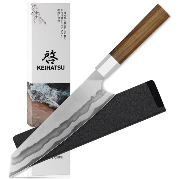 8-inch Kiritsuke Chef Knife – German 440C Steel, Honbazuke Edge & Ergonomic Grip | Samurai-Sharp Precision