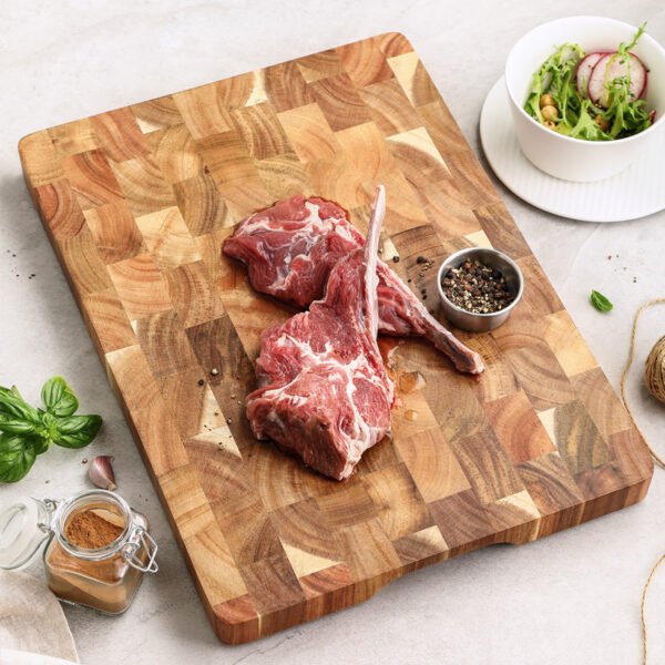 Acacia Wood Cutting Board – Solid Wood, Knife-Friendly Surface & Minimalist Design | Durable Kitchen Essential - Image 4